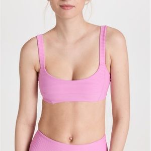 NWT L*Space Eco Chic Repreve® Jess Bikini Top - Rosebud - L